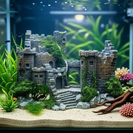 Istana Purba Besar Buatan Hiasan Akuarium