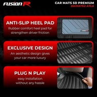 N Fusion R Ayla 5D Car Carpet / Premium Car Carpet Carbon