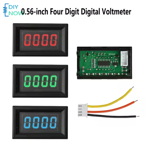 Digital Voltmeter High Precision 4-Digit LED Display Wide Range 0-3800V Dual-Range DC Voltage Meter 