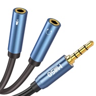 MillSO 3.5mm Headphone Splitter Adapter CTIA Audio Splitter (2 TRS Female to 1 TRRS Male) Compatible