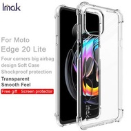 摩托羅拉 MOTO Edge 20 Lite --- IMAK 全包防摔軟套-氣囊版 (四角加厚 TPU) 透明 手機軟套 保護殼 +送 透明保護膜 Mon貼 Shock-Resistant Case (Airbag Version) with Free PET Film Screen Protector