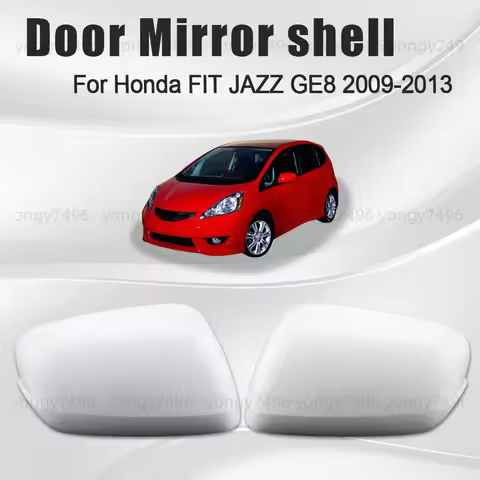 White DoorMirror Shell Replace Protective Cover For Honda FIT JAZZ GE8 2009-2013 Car Rearview Mirror