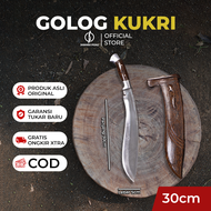 Jawara Pisau | Golsem Golok Sembelih Kukri Gurkha Tebas Kayu dan Bambu Super Tajam