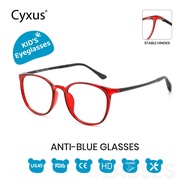 Cyxus Retro Kids Anti Blue Light Glasses for Protect Eyesight Block UV for Boy/Girl -6061T91