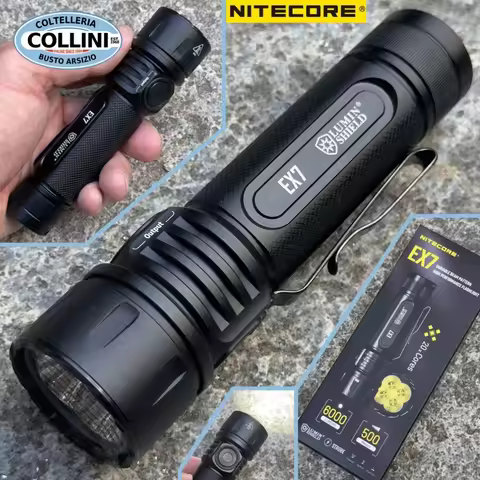 NITECORE EX7 Torch Beam Pattern LED 6000Lumens USB-C Rechargeable Beam Distance 500 MetersPortable E