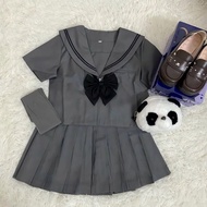 Gray Two Books jk Uniform JK Sailor Uniform School Supply Pleated Skirt JK Suit