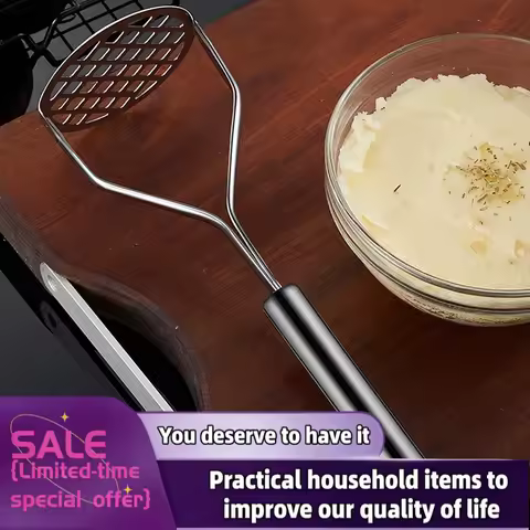 Kitchen Acceesories Makers Tools Crusher Stainless Steel Potato Mashers Ricers Masher Puree Purple S