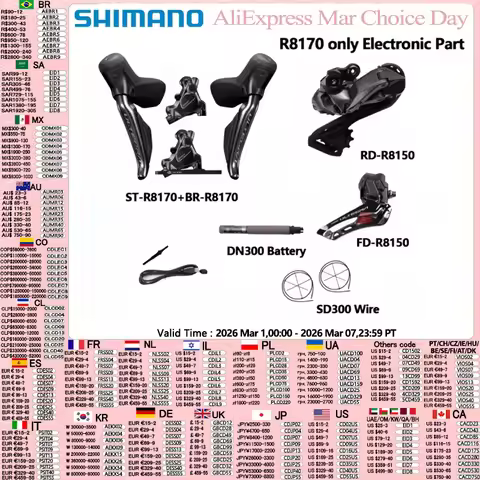 Shimano R8170 ULTEGRA Di2 Electronic Part 2x12S R8150 Front Rear Derailleur Hydraulic Disc Brake Roa