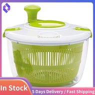 Large Salad Spinner-5 Quarts, Wash, Rotate& Dry Vegetables, Fruits& Salads