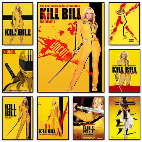 Classic Hot Movie Kill Bill Poster Film Canvas Painting Modern Wall Art Prints Bedroom Study Studio 