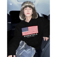 SR3M FOG CRAZY American ESSENTIALS Fleece Lining Men Women Loose Couple Hoodie Casual Sweatshirt