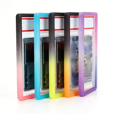 Gradient Silicone Bumper Case Guard Protector Display Sleeves Skin TPU for PSA 35PT Graded Card Slab