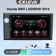 EKLEVA แอนดรอยด์วิทยุติดรถยนต์9นิ้วแอนดรอยด์14นิ้วสำหรับ Honda BRV LHD/RHD 2015 Carplay Auto Aux Wif