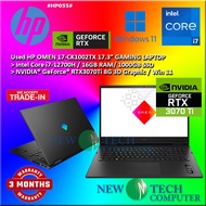 #HP055 USED HP OMEN 17-CK1002TX 17 Inch Gaming Laptop intel i7-12700H 16GB 1TB SSD NVIDIA RTX3070Ti 