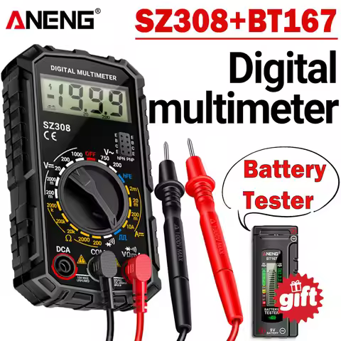 Digital Multimeter Tester ANENG SZ308 Voltmeter Ammeter Smart Resistance With Mini Battery Level Tes