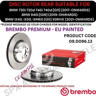 BREMBO GENUINE DISC ROTOR (REAR) FOR BMW 730i 730d 740i 740d [G11] '18YR / 840i [G16] '19YR / iX40, 