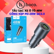 Hoco Z60 Car Charger 48W Fast Charging PD30W+QC3.0 - Genuine 2-Port USB and Type-c Fast Charging Car