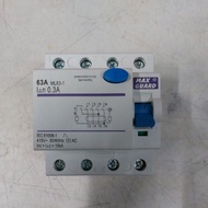 MAXGUARD ELCB 63AMP 4POLE 300MA/100MA RCCB