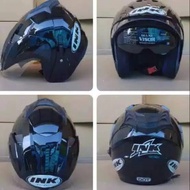 HELM INK DOUBLE VISOR MERK BMT EMBOSS SNI PAKING KARDUS TERLARIS