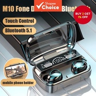 M10 Bluetooth Earbuds Wireless TWS with Touch Control, Sweat-Resistant In-Ear Design, Bass Sound, an