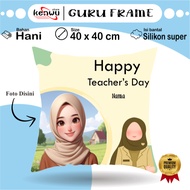 Teacher Pillow Frame 40x40 cm GQ 001-021 Teacher's Day Gift Teacher's Day Gift Teacher's Gift Teache