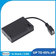 3XAA Battery Case with Cover and Switch Connected to USB Female Connector USB Female Socket Battery 