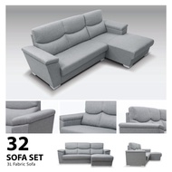 SOFA 3 TEMPAT DUDUK BENTUK L SET TAMU /3S FABRIC SOFA/SET SOFA/LIVING ROOM SOFA SET/MODERN SOFA/FABR