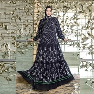 Dress Muslim Mandjha IvanGunawan - Romantic Orchid Black | Abaya gamis