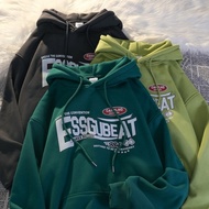 【Plus Size M-8XL】Men's Hoodie American Hooded Sweatshirt Fashion Retro Letters Printed Hoodie Oversi