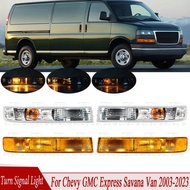 For Chevrolet Express GMC Savana Van 2003-2014/2023 2Pcs Car Front Bumper Turn Signal Light Lamp Fog