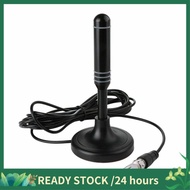 1 Piece Digital HD Freeview Antenna HDTV Antenna with 300cm Coax, Black Outdoor Waterproof for DVB-T