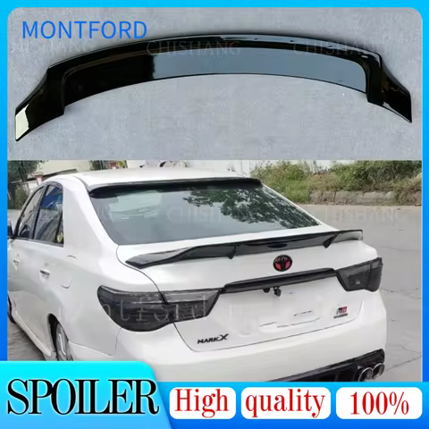 Rear Wing for Toyota Mark X Spoiler Reiz Tail Fin 2010 to 2017 Carbon Paint Accessories