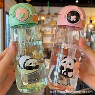 480ml Shotay Tritan Children's Water Bottle with Straw  Portable Tritan Water Cup Summer Kids