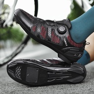 Ready Stock Size 36-47 Road Cycling Shoes Ultra-Light Professional Cycling Shoes Powerful Cycling Shoes Hard-Soled Road Shoes Rotating Button Cycling Shoes Low-Top Cycling Shoes Lace-Free Sneakers Rubber Outdoor Cycling Shoes