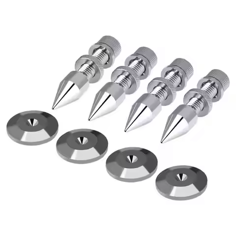 4Pcs Speaker Spike Stand Feet Copper HiFi Speakers Shockproof Cone Base Pads Isolation Spikes for Sp