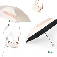 BGG UPF50+ UV Cut 1 5-Fold Crossbody Folding Umbrella 5-Section Sun Protection 1 Shoulder Bag (FM205