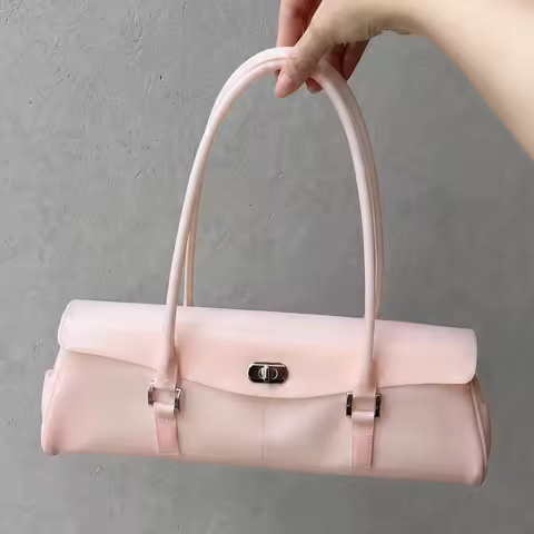 Korean Fashion Jelly Bags For Women Luxury Designer Handbag Purses 2026 New In PVC Flap Lock Closure