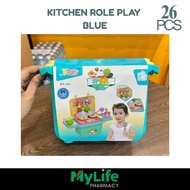 KITCHEN ROLE PLAY BLUE FOR CHILDREN 3 YEARS OLD | 26 PCS