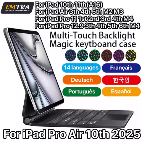 Magic Keyboard for iPad 11 10.9 10th 12.9 13in Multi-Model Bluetooth Wireless Keyboard for iPad Pro 
