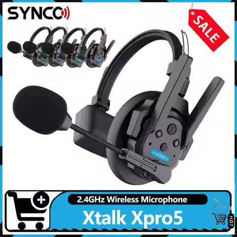 Synco Xtalk Xpro5 Wireless Noise Cancellation 5-users Teamwork Wireless Communication Headset Real-t