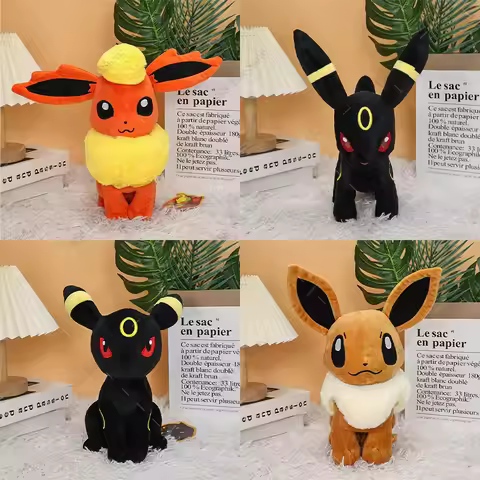Pokemon Plush Shiny Umbreon Eevee Sylveon Flareon Soft Stuffed Animals Big Size Peluche Dolls Toys C