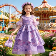 Encanto Cosplay  for Girls Flower Fancy Princess Perform Outfit Children's Birthday Gifts Vacation S