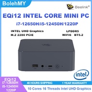 Beelink EQi12 Intel Core i7-12650H/i5-12450H/1220P LPDDR5 M.2 PCIe Win11 WIFI6 BT5.2 Gaming MINI PC