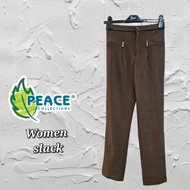 PEACE 7485  Seluar slack wanita straight cut