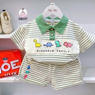 MyMy BaBy dinosa family polo boy outfit 1 Year 2 Years 3 Years Old 4 Years 5 Years Old