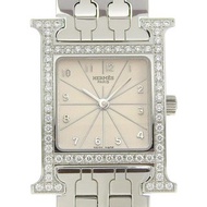 【日本直送】愛馬仕 HERMES H 錶款 腕錶 鑽石錶圈 HH1.230 石英 象牙白錶盤 женские【二手】