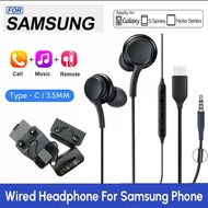for  Samsung AKG S10+ 6D stereo Earphones 3.5mm Type C Edition Hi-Res Audio Headphones 3-Button with