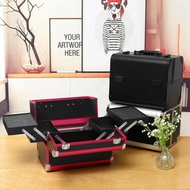 Ready Stock Professional Makeup Artist Cosmetic Bag, Large Capacity Makeup Tool Storage Box, Aluminu