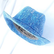 單寧藍暈染紋紳士帽(Fedora)