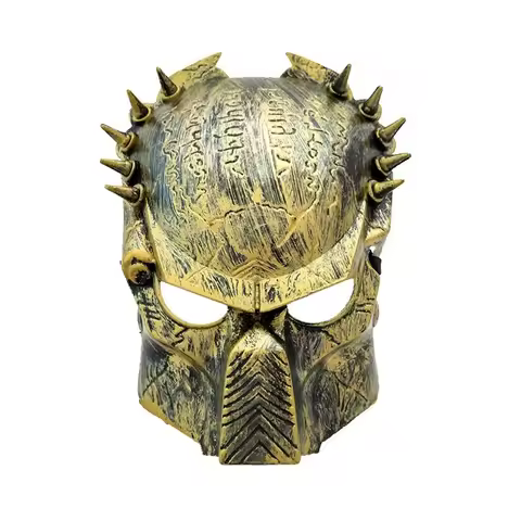 Predator Mask Halloween Horror Mask Lone Wolf Mask Rivet Snap Iron Mask Cosplay Costume Supplies Mas